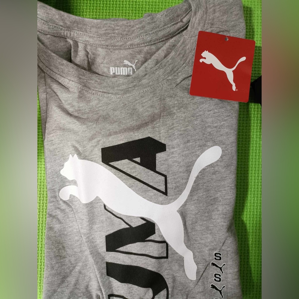 Puma Gray T-Shirt with Logo